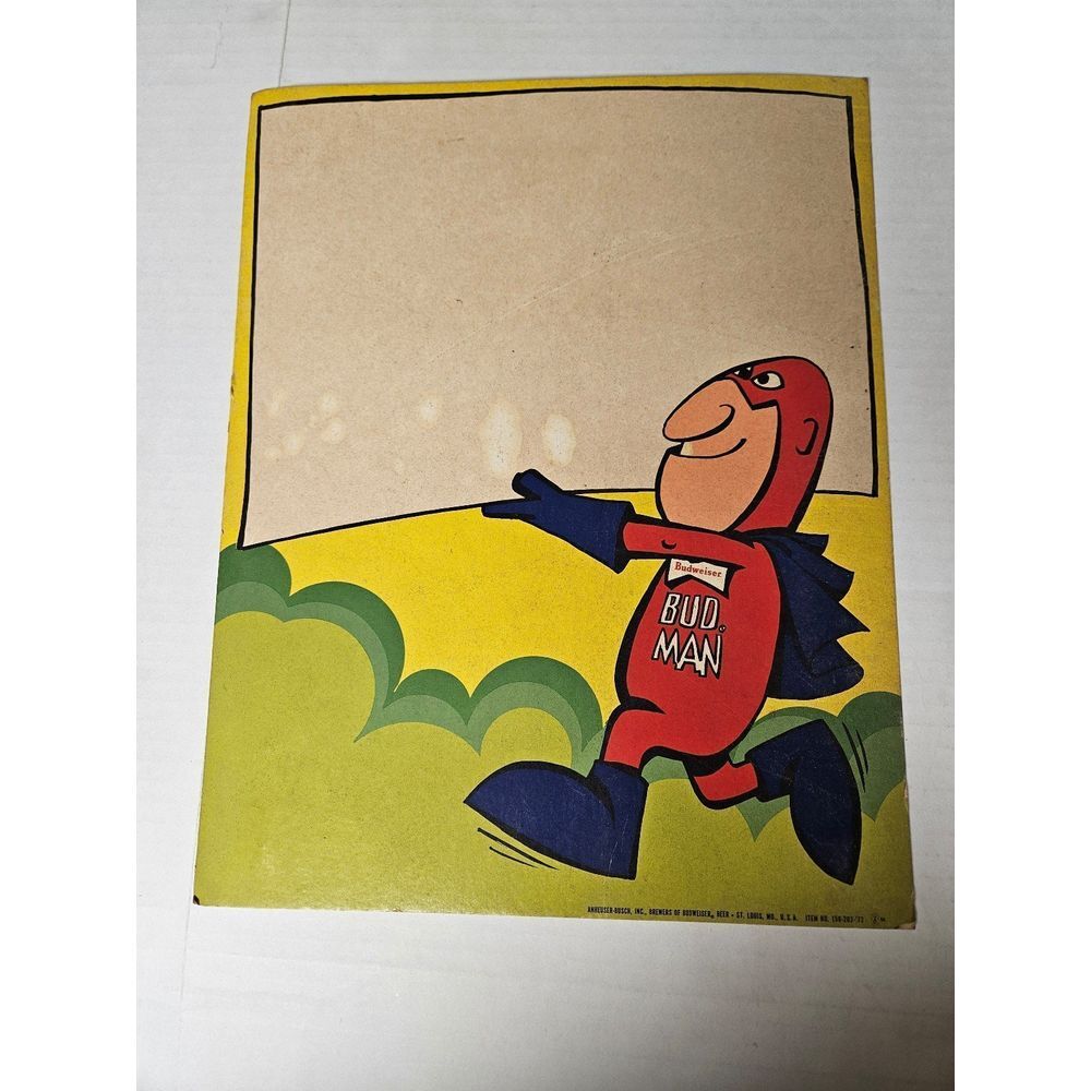 Vintage Bud‎ Man 1973 Budweiser Cardboard